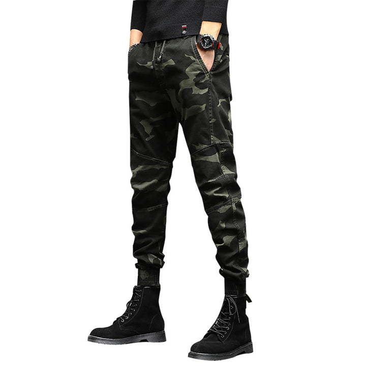 Herren Cargojogger mit Camouflage‑Muster, ergonomischen Kniepaneelen und elastischem Tunnelzugbund Mune Fashion