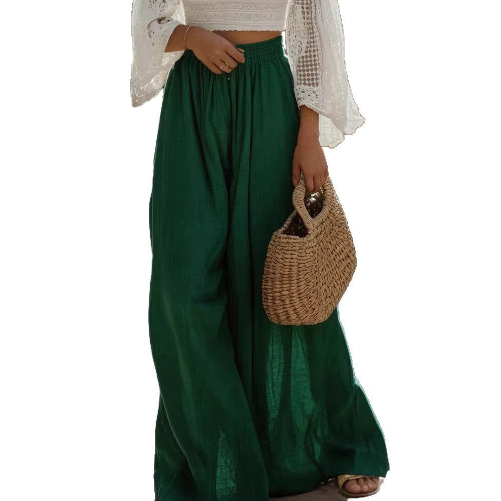 Women wide linen pants Mune Fashion