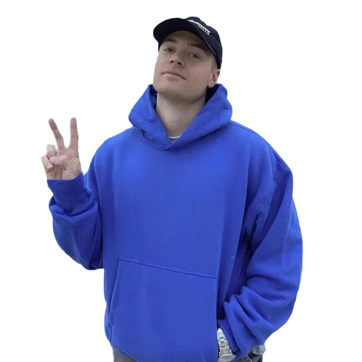 Unisex nan Boxy Hoodie with overlapping hood, concealed kangaroo pocket and ribbed cuffs Mune Fashion