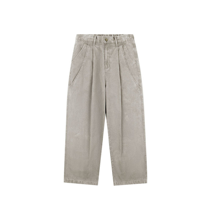 Women's High-Waisted Culotte Pants with Wide Leg, Pleats and Soft Denim Feel Mune Fashion