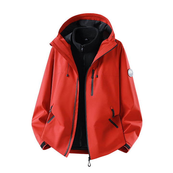 Men's three-piece softshell outdoor jacket with removable fleece lining and hood Mune Fashion