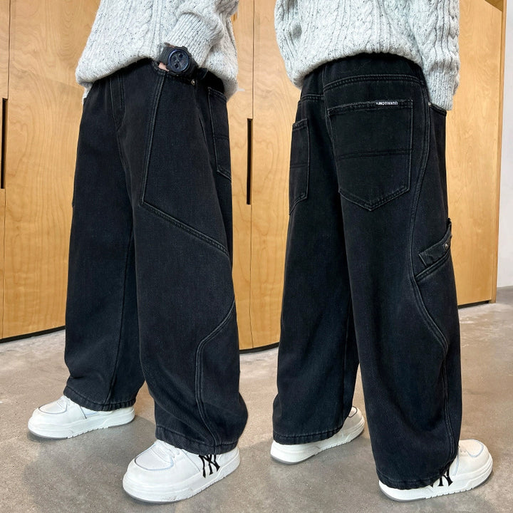 Unisex loose Cargo Jeans with creative seams Mune Fashion