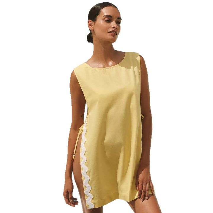 Ladies casual summer dress with side ties Mune Fashion