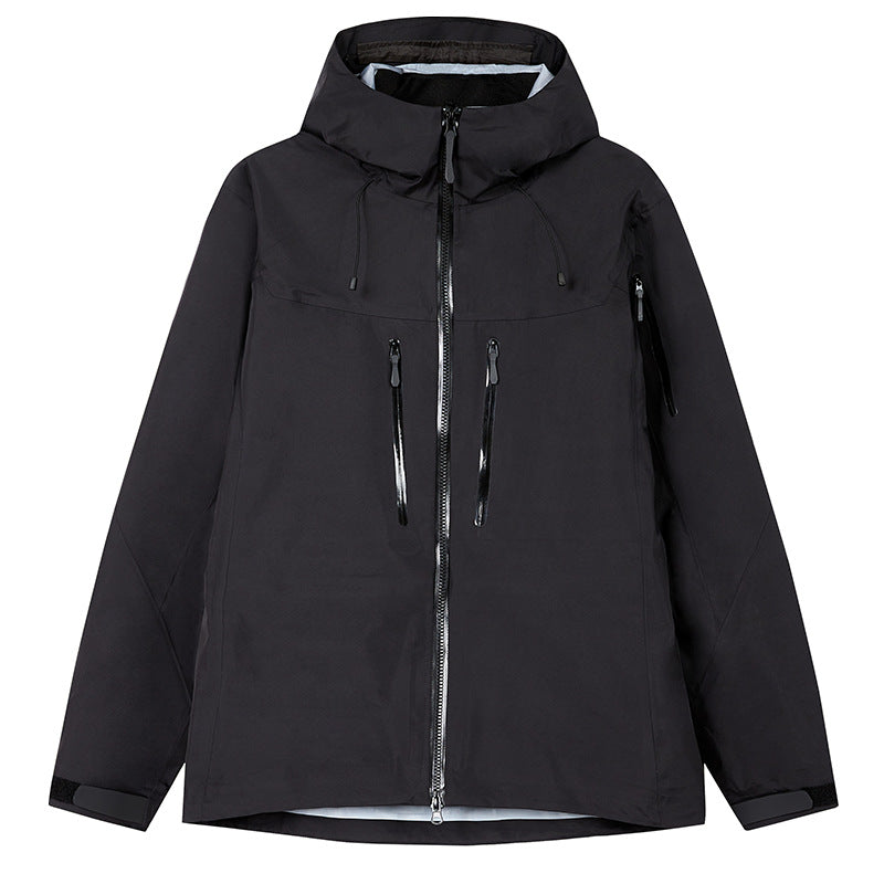 Men's Technical Waterproof Outdoor Jacket with Hood and Welded Zippers Mune Fashion