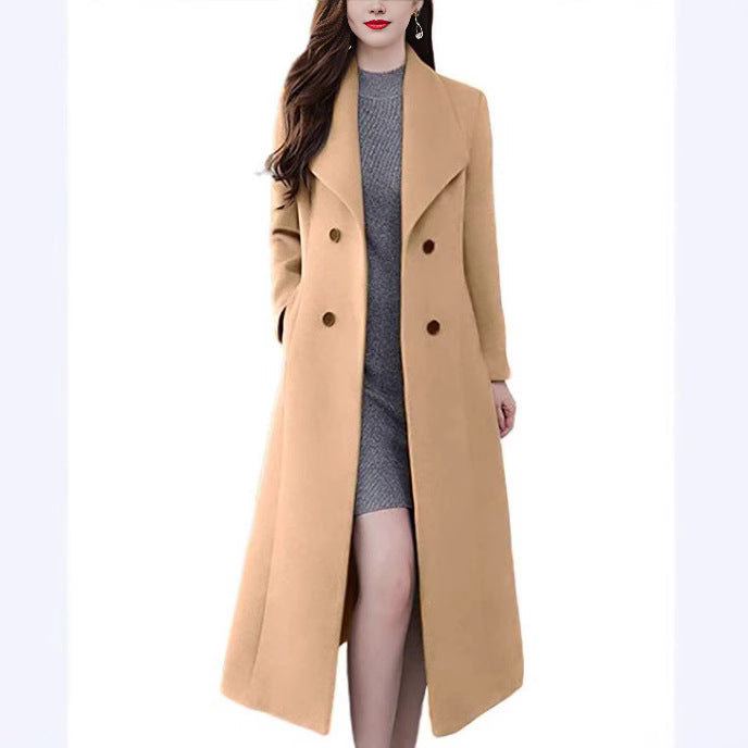 Ladies Long Wool Coat Mune