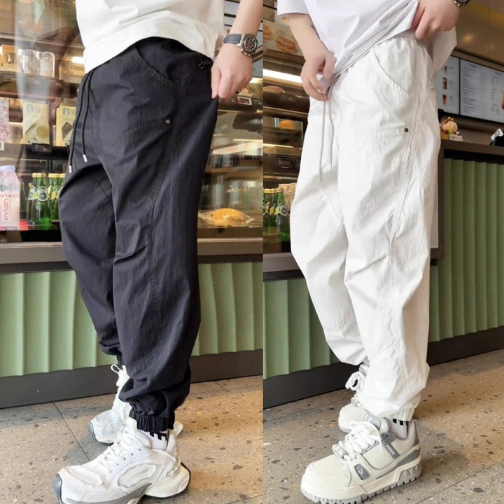 Men's Comfortable Cargo Pants with Elastic Waistband Mune Fashion