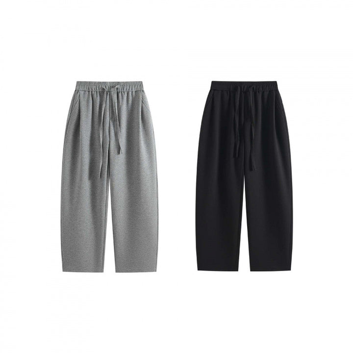 [Women] Wide high-waist lounge pants with drawstring, elastic waistband, and side pockets Mune Fashion