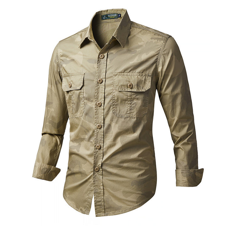 Men's Camouflage Outdoor Shirt with Practical Pockets