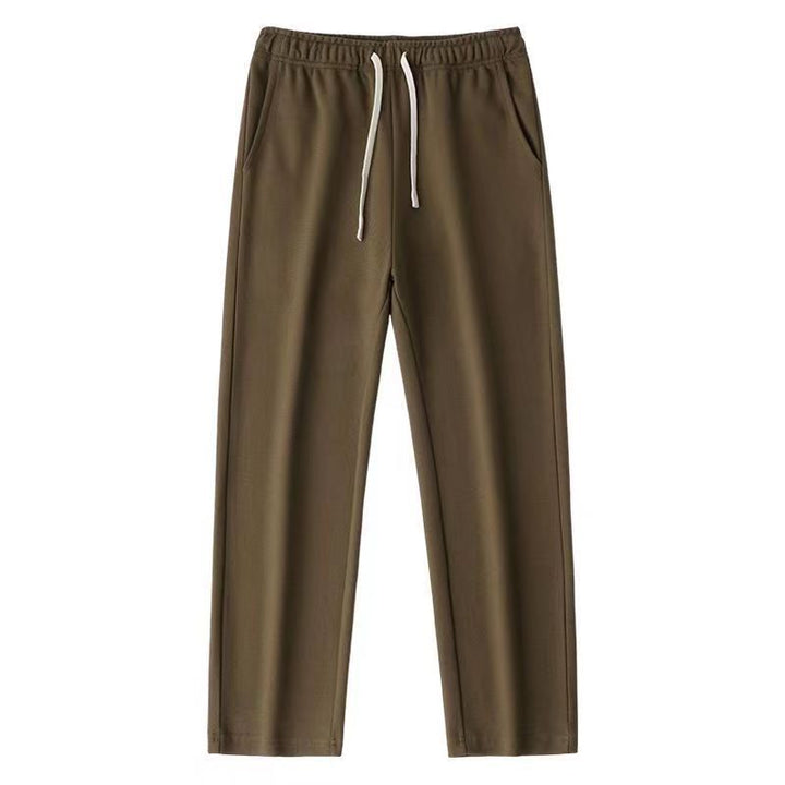 Men's Comfortable Casual Pants with Elastic Waistband and Side Pockets Mune Fashion