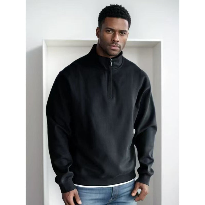 Men's Sporty Sweatshirt with Stand-Up Collar Mune Fashion