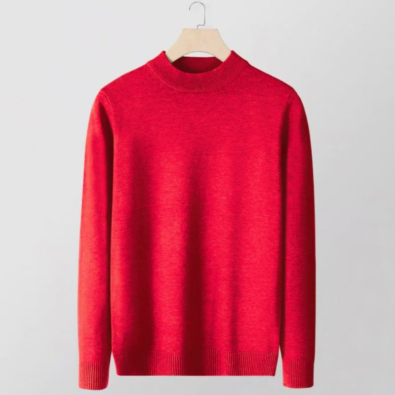 Women's fine knit stand collar pullover made of cotton blend with ribbed cuffs Mune Fashion