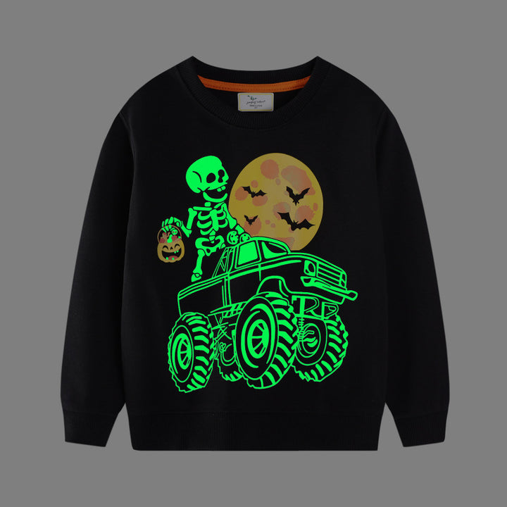Boys sweatshirt with creepy skeleton motif Mune Fashion