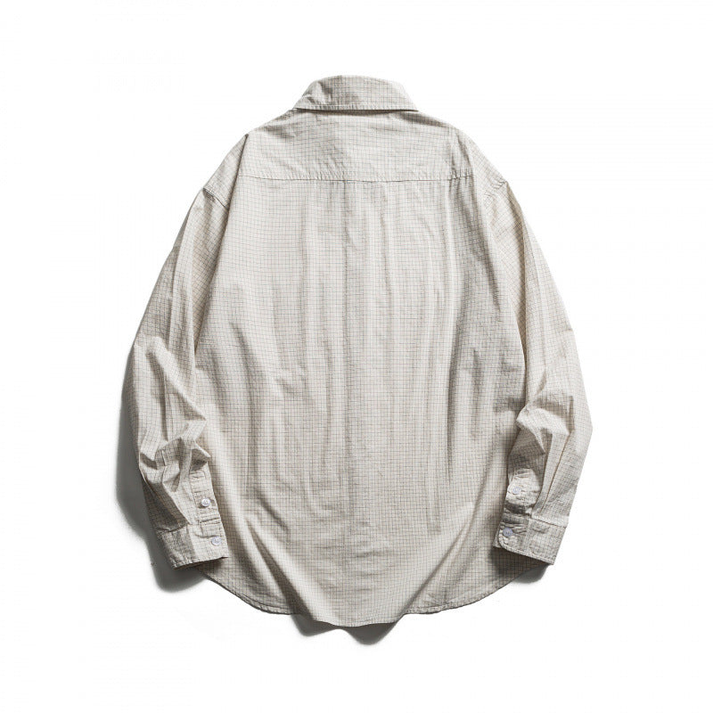 Men's oversized shirt made of cotton blend with fine pinstripes and chest pocket Mune Fashion