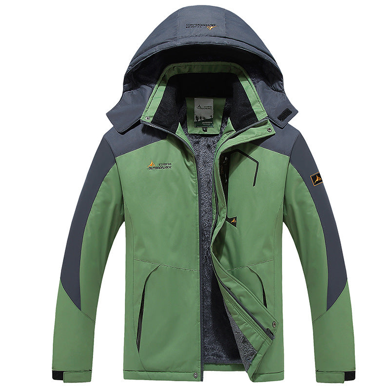 Men's multifunctional softshell outdoor jacket with fleece lining and detachable hood Mune Fashion