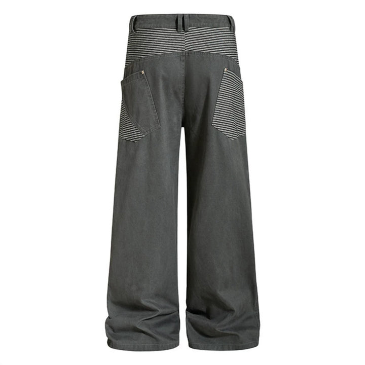 Women's Wide High-Waist Culotte Jeans in Palazzo Cut with Contrasting Pockets Mune Fashion
