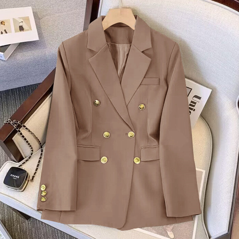 Women Elegant Double-Breasted Blazer Mune Fashion