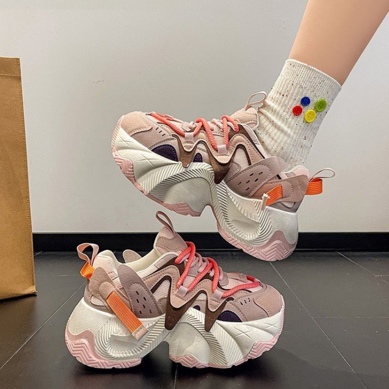Women's Sporty Chunky Sneakers with Trendy Silhouette and Comfortable Cushioning Mune Fashion