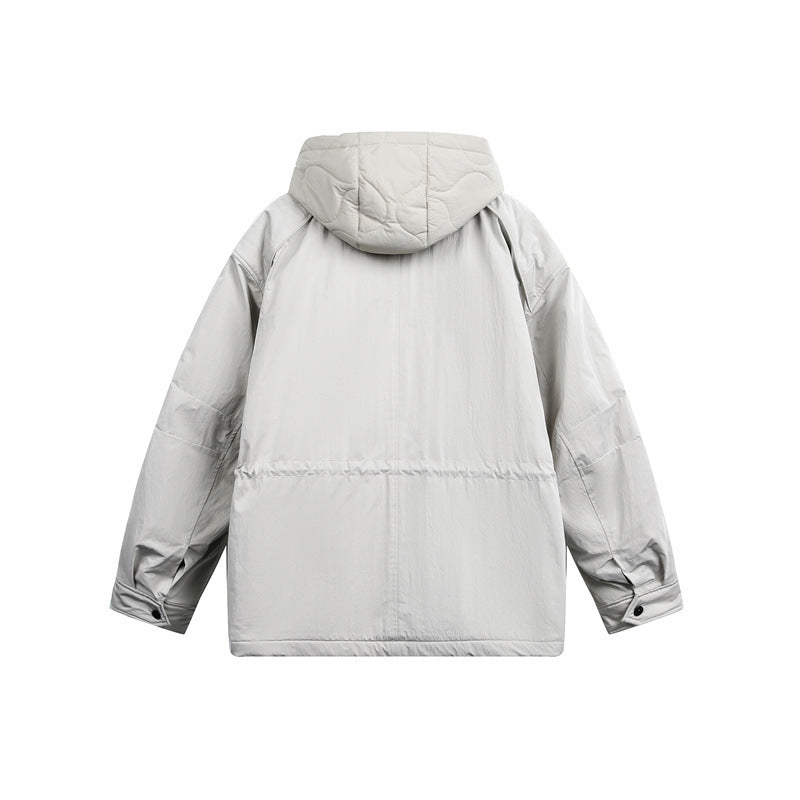Men's Oversize Parka with Quilted Padding and Drawstring Mune Fashion