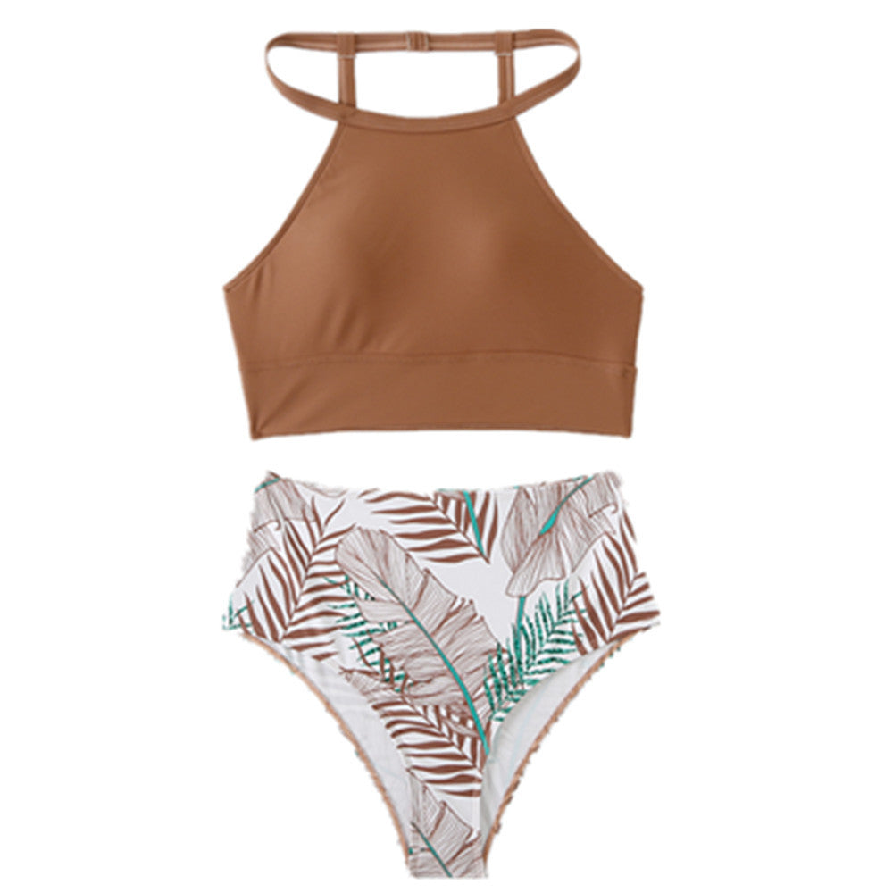 Women's bikini set with high-cut bottoms and sporty top Mune Fashion