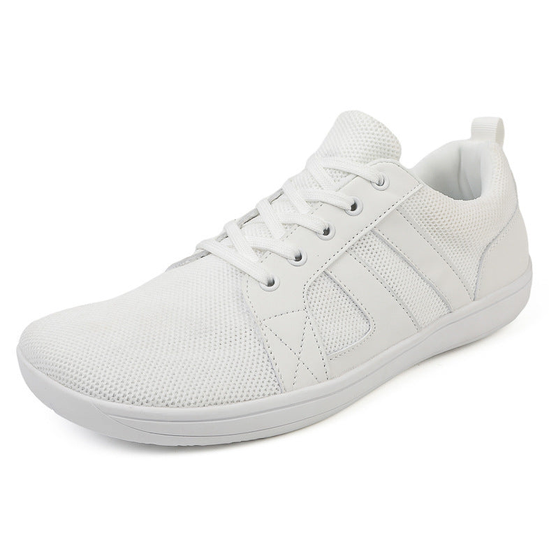 Unisex breathable knitted leisure sneakers with padded heel collar and flexible EVA sole Mune Fashion
