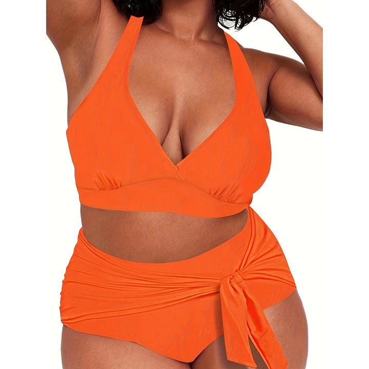 Women's Two-Piece Swim Outfit with Casual Wrap Skirt Mune Fashion