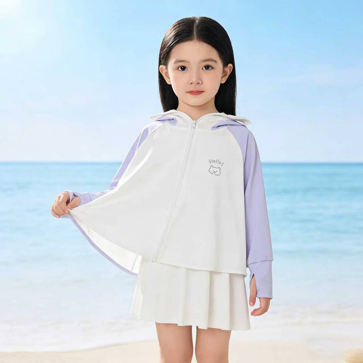 Girl Lightweight UV Protection Hoodie Mune Fashion