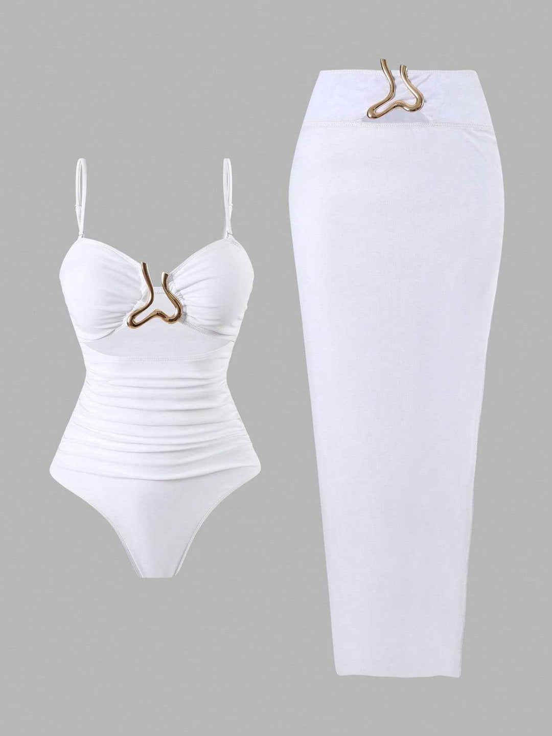 Women Elegant Swimsuit with Stylish Wrap Skirt Mune Fashion