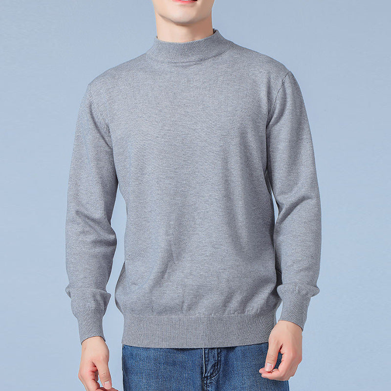 Men's Fine Mockneck Sweater made of high-quality fine knit with ribbed finishes Mune Fashion