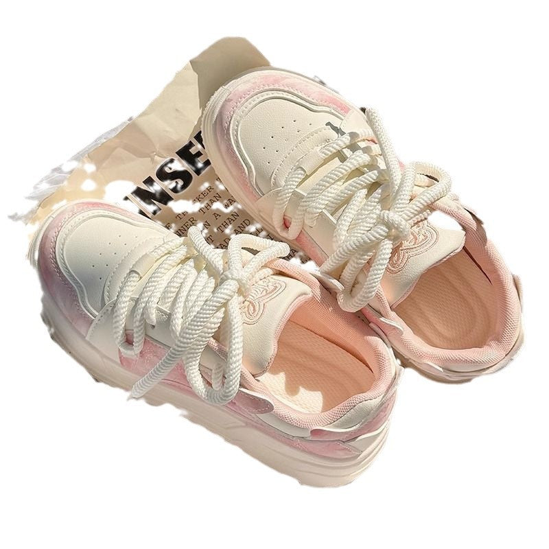 Ladies fashionable sneakers with innovative plateau design and breathable upper material hybrid structure Mune Fashion
