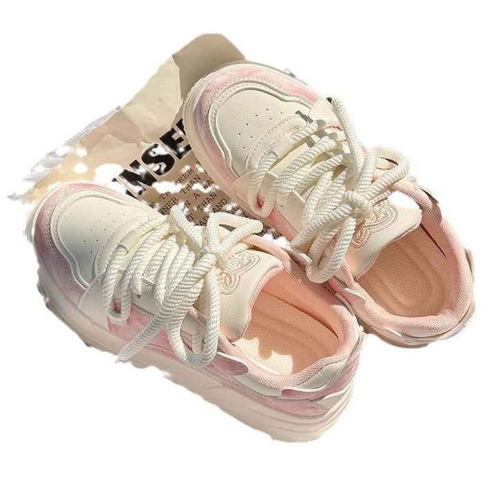 Ladies fashionable sneakers with innovative plateau design and breathable upper material hybrid structure Mune Fashion