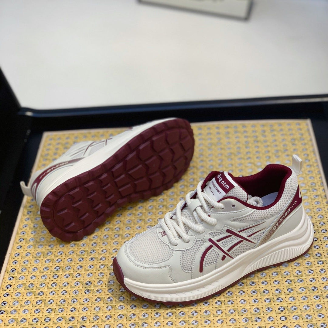 Ladies Sportive Chunky-Sneaker with airy mesh inserts and robust profile sole Mune Fashion