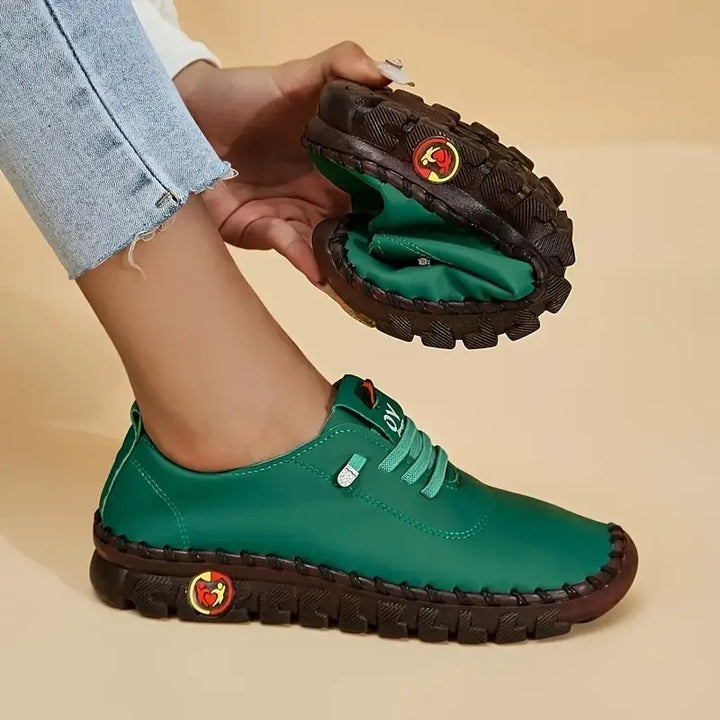 Women's lightweight everyday slip-on sneakers with hidden lacing, elastic entry, and grippy trail sole Mune Fashion