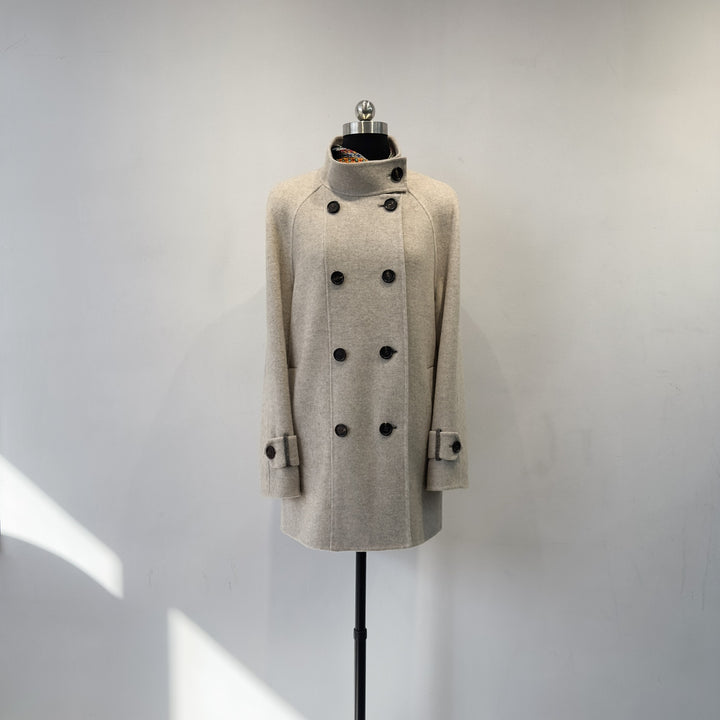 Women Double Coats Wool Blend Overcoat Mune Fashion