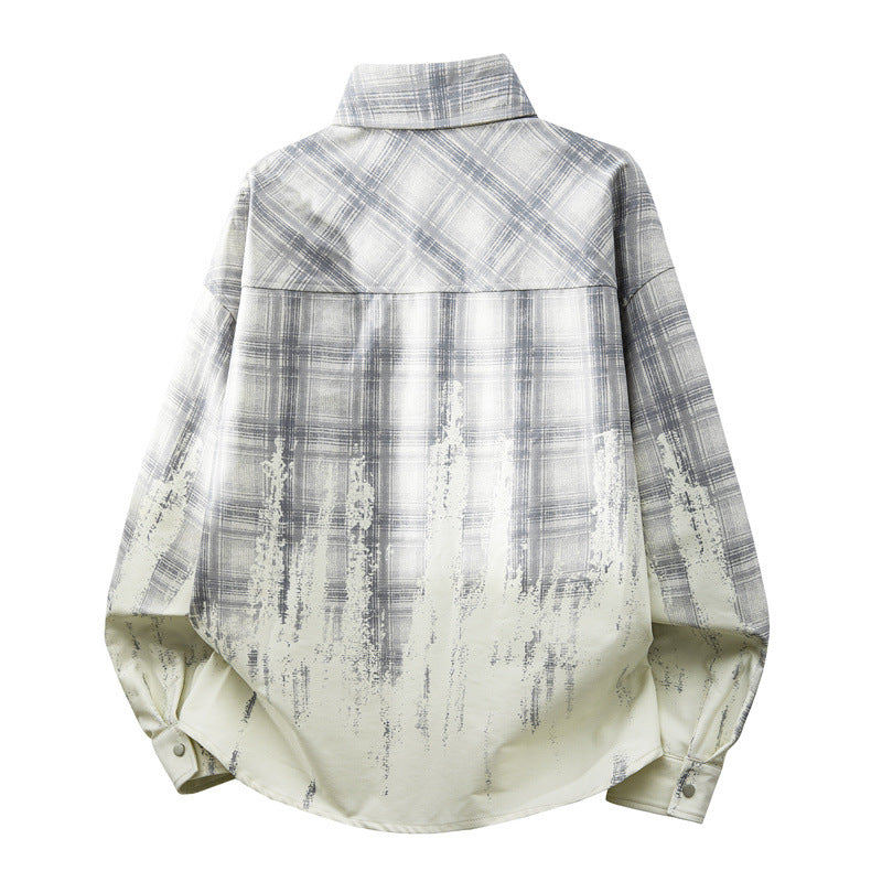 Men's Fashion Checkered Shirt Jacket Mune Fashion