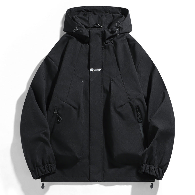Men's nano wind and water-repellent hooded jacket with ergonomic seams, adjustable hem, and secure zippered pockets Mune Fashion