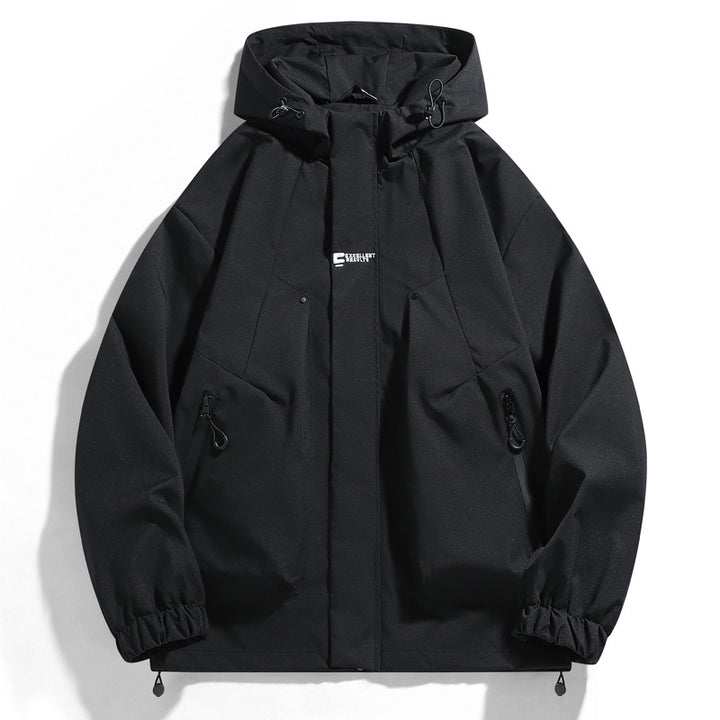 Men's nano wind and water-repellent hooded jacket with ergonomic seams, adjustable hem, and secure zippered pockets Mune Fashion