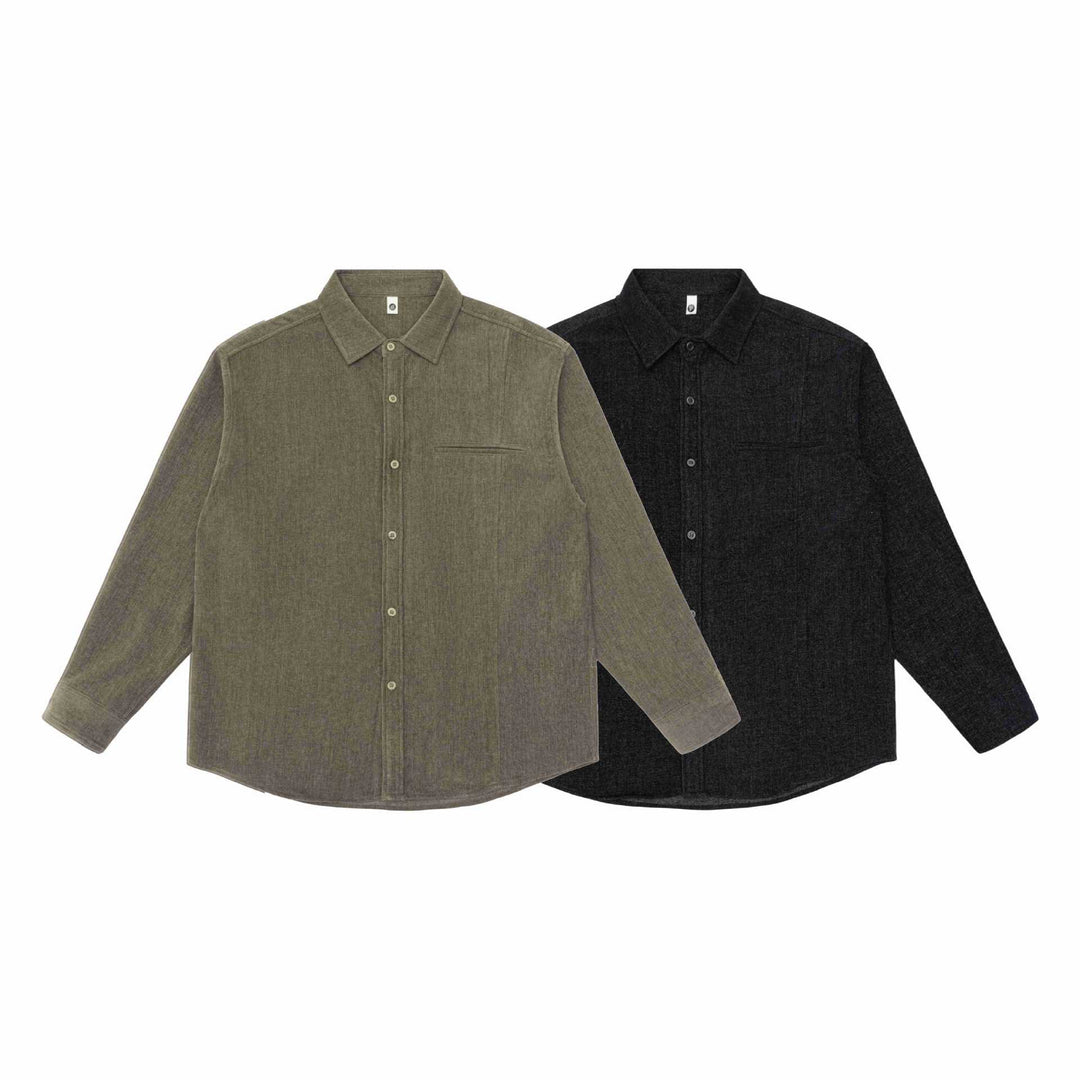 Men's overshirt jacket made of textured wool blend with chest pocket Mune Fashion