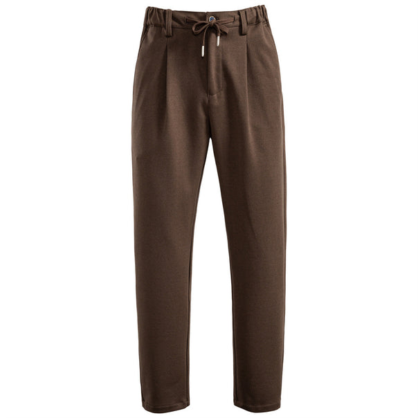 Men's pleated jogger-style trousers with drawstring, belt loops, and tapered cut Mune Fashion