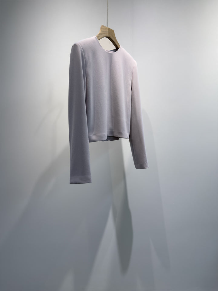 Womens Cropped Textured Sweatshirt Mune Fashion