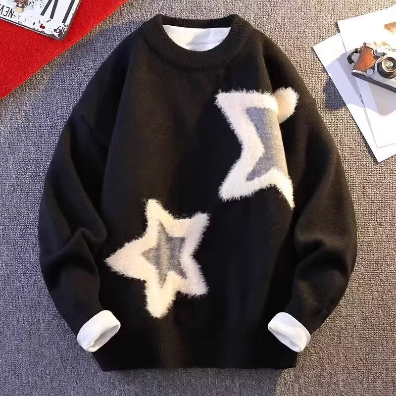 Women's Fashionable Sweater with Star Design Mune Fashion