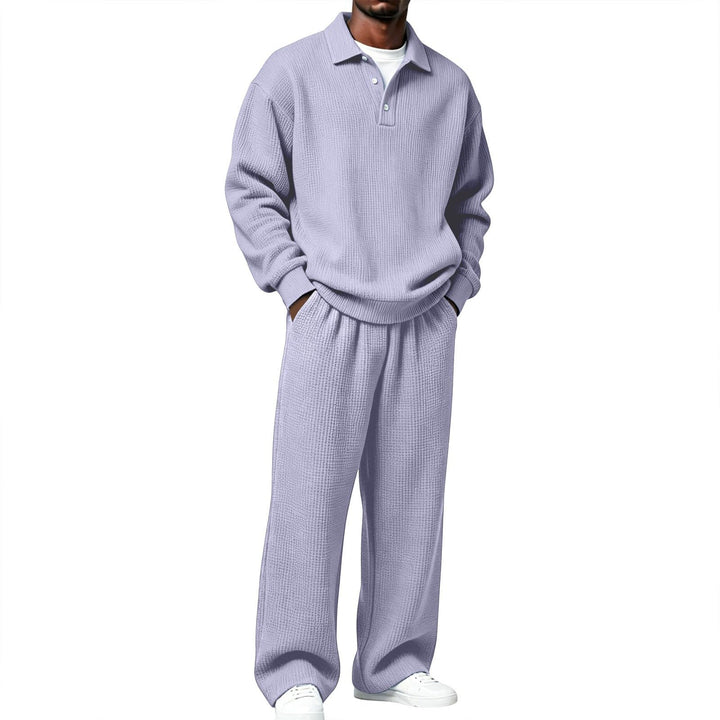 Men's Comfortable Leisure Suit with Collar Mune Fashion