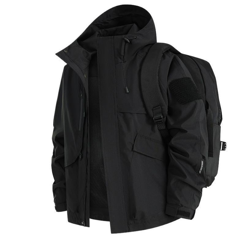 Men's Urban Weather-Resistant Hooded Parka with Multifunctional Pockets and Mesh Lining Mune Fashion