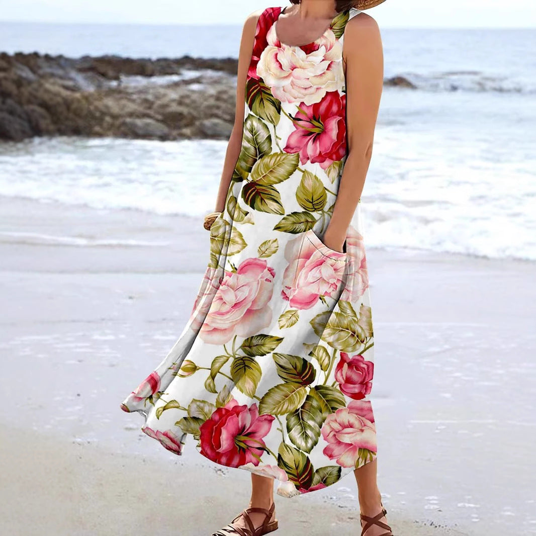 Ladies Max Dress with Floral Design Mune Fashion
