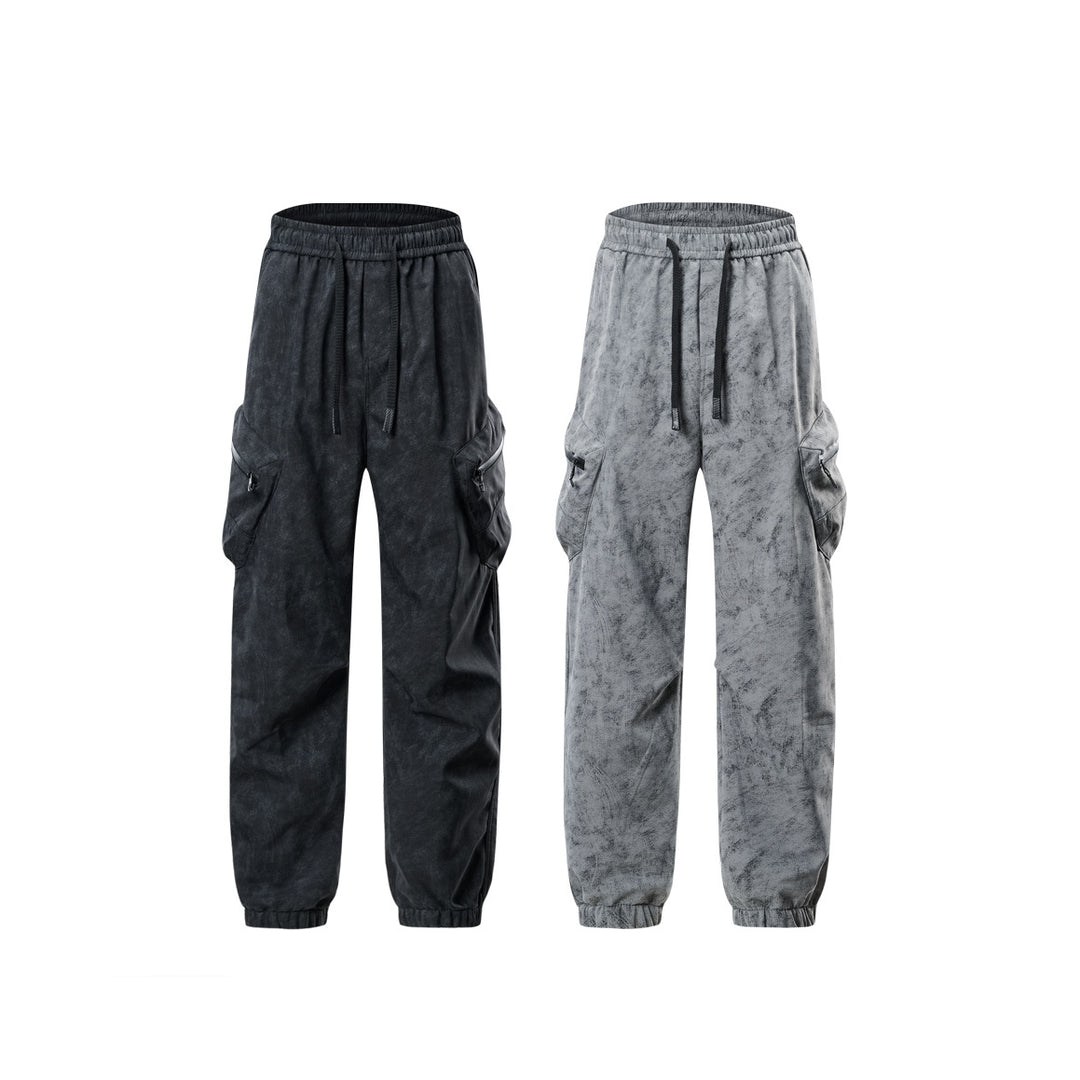 Damen Übergangs‑Cargohose im Vintage‑Wash mit elastischem Komfortbund und Multifunktionsseitenstaschen Mune Fashion