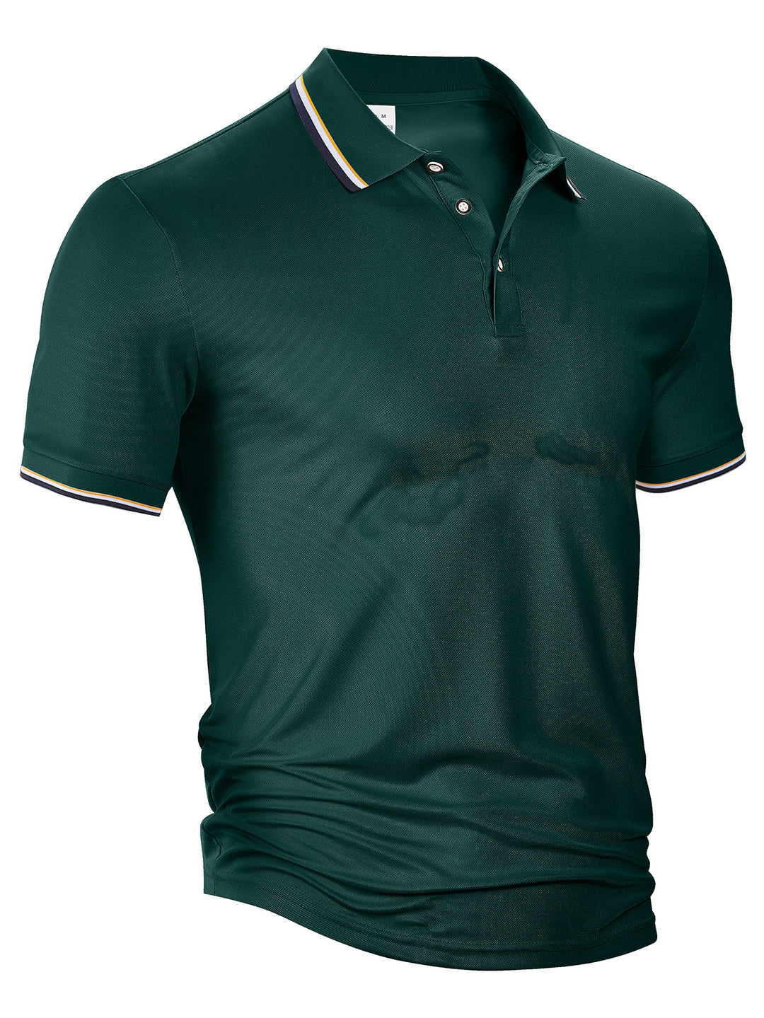 Men's classic polo shirt made of piqué with contrasting stripes at the collar Mune Fashion