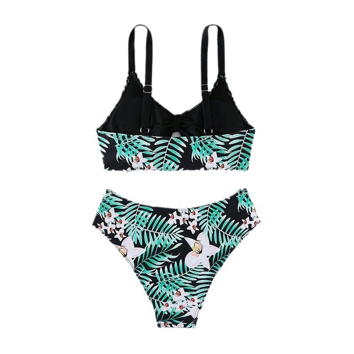 Ladies bikini set with floral design and adjustable straps Mune Fashion