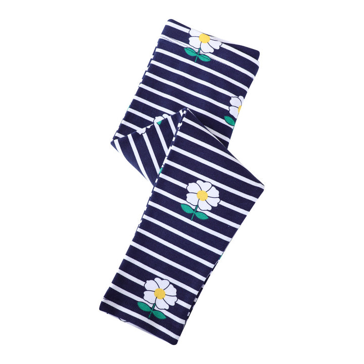 Girls leggings with floral and striped design Mune Fashion