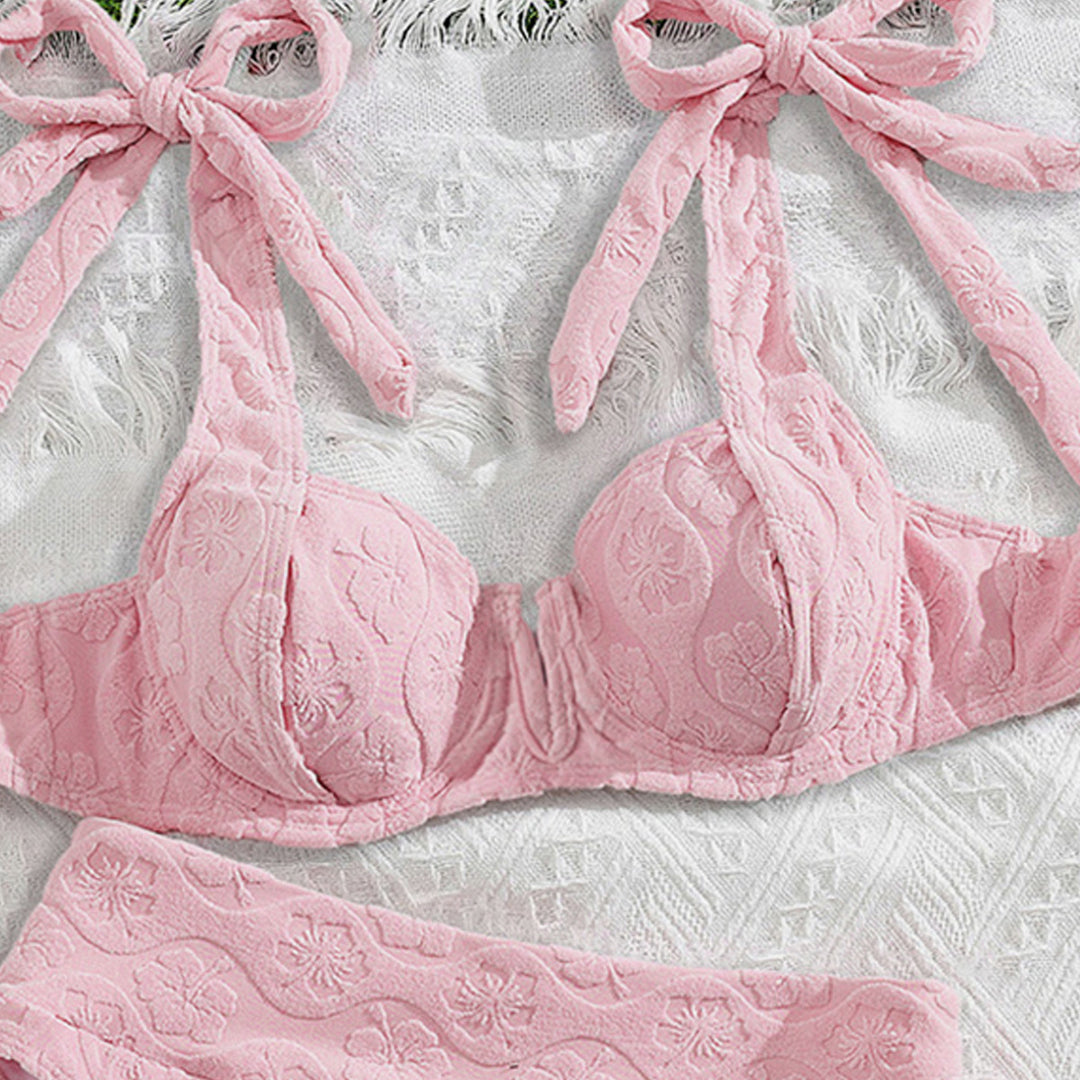 Women Push-Up Bikini with floral textile design Mune Fashion