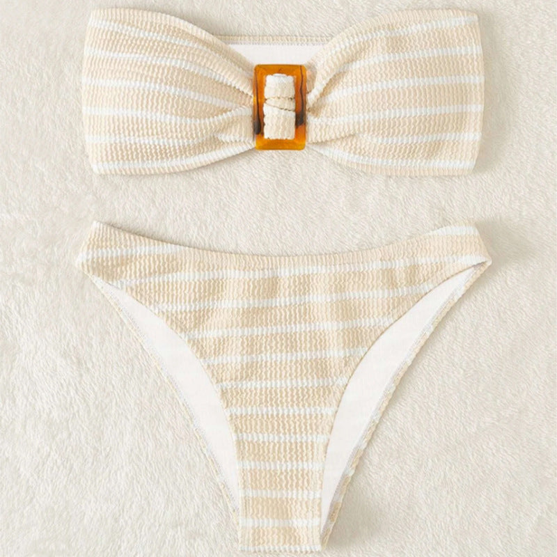 Women's Bandeau Bikini Set with Elegant Bow Detail Mune Fashion