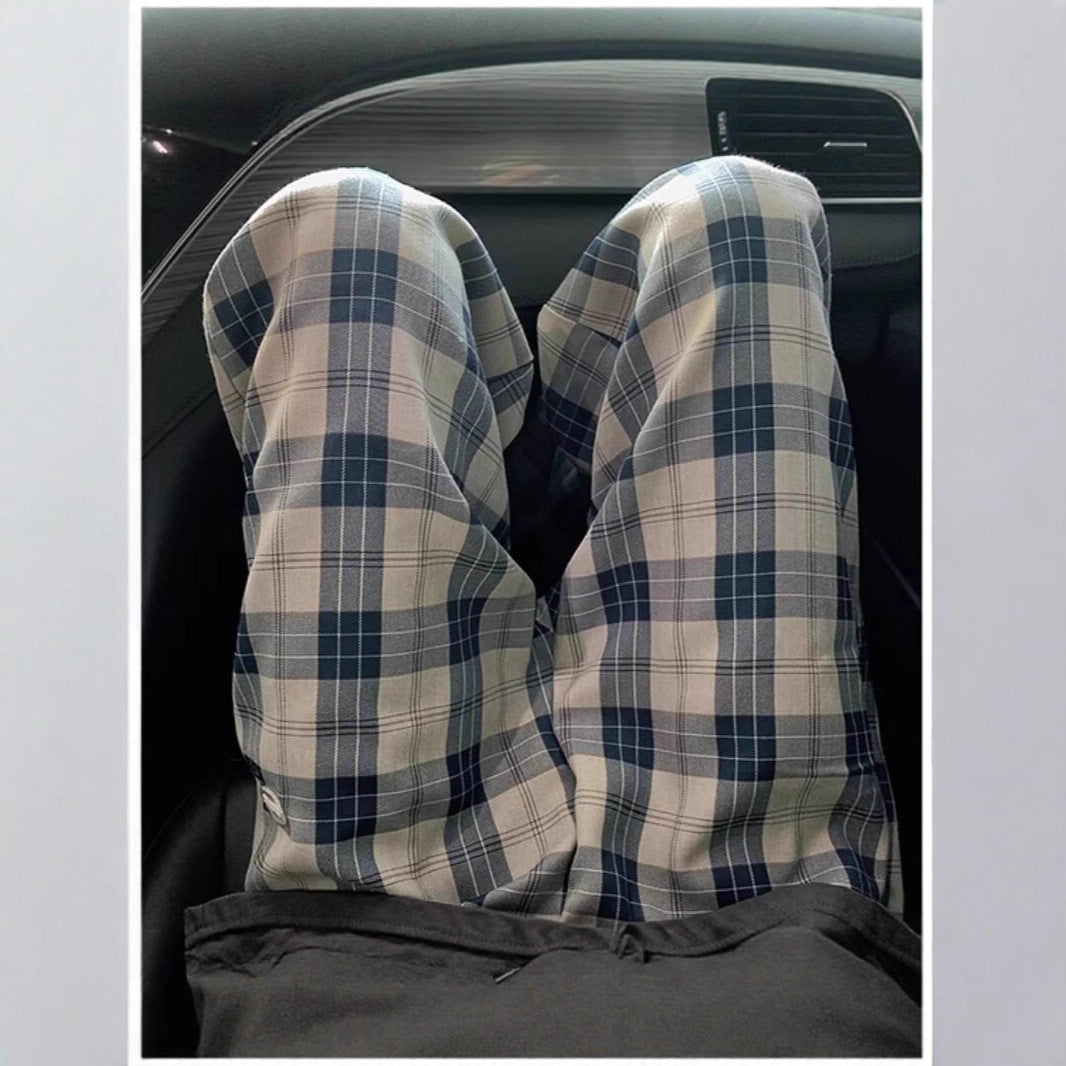 Men's Casual Checkered Carrot Pants Mune Fashion